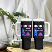 Funny Pinata Mexican Tumbler With Handle Bruh It Is My Birthday - Wonder Print Shop