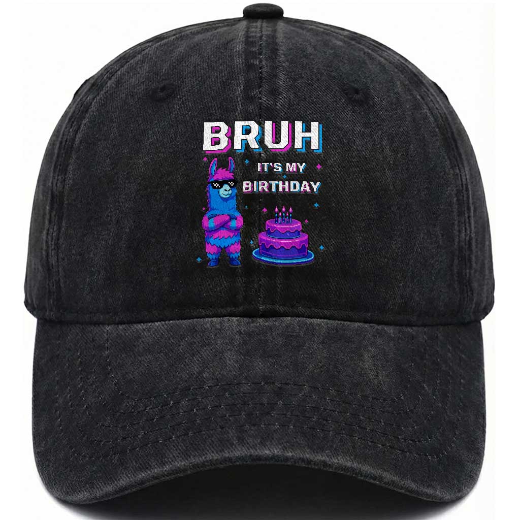 Funny Pinata Mexican Washed Cotton Baseball Cap Bruh It Is My Birthday