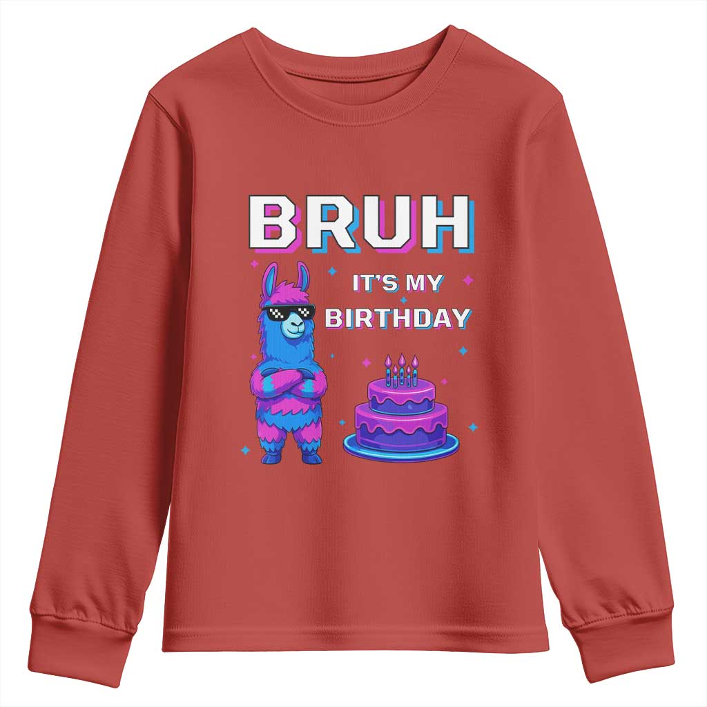 Funny Pinata Mexican Youth Sweatshirt Bruh It Is My Birthday - Wonder Print Shop