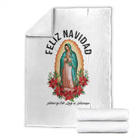 Virgin Mary Feliz Navidad Throw Blanket Our Lady Virgen De Guadalupe - Wonder Print Shop