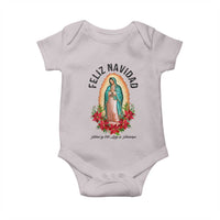 Virgin Mary Feliz Navidad Baby Onesie Our Lady Virgen De Guadalupe - Wonder Print Shop