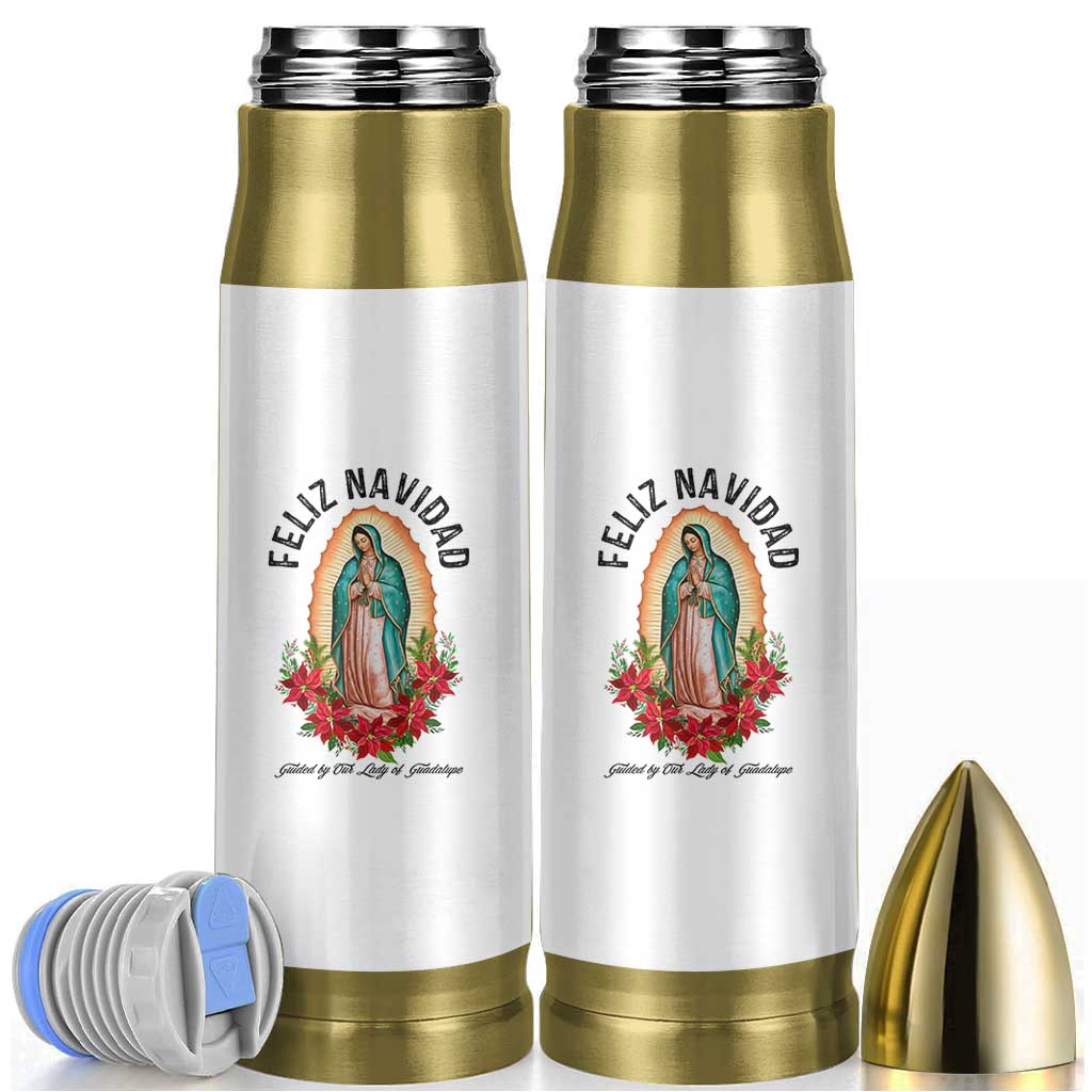 Virgin Mary Feliz Navidad Bullet Tumbler Our Lady Virgen De Guadalupe - Wonder Print Shop