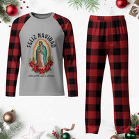 Virgin Mary Feliz Navidad Plaid Pajama Set Our Lady Virgen De Guadalupe - Wonder Print Shop