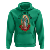 Virgin Mary Feliz Navidad Hoodie Our Lady Virgen De Guadalupe - Wonder Print Shop