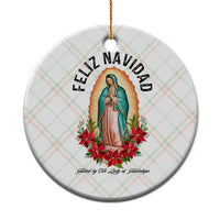 Virgin Mary Feliz Navidad Ceramic Ornament Our Lady Virgen De Guadalupe - Wonder Print Shop