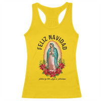 Virgin Mary Feliz Navidad Racerback Tank Top Our Lady Virgen De Guadalupe - Wonder Print Shop