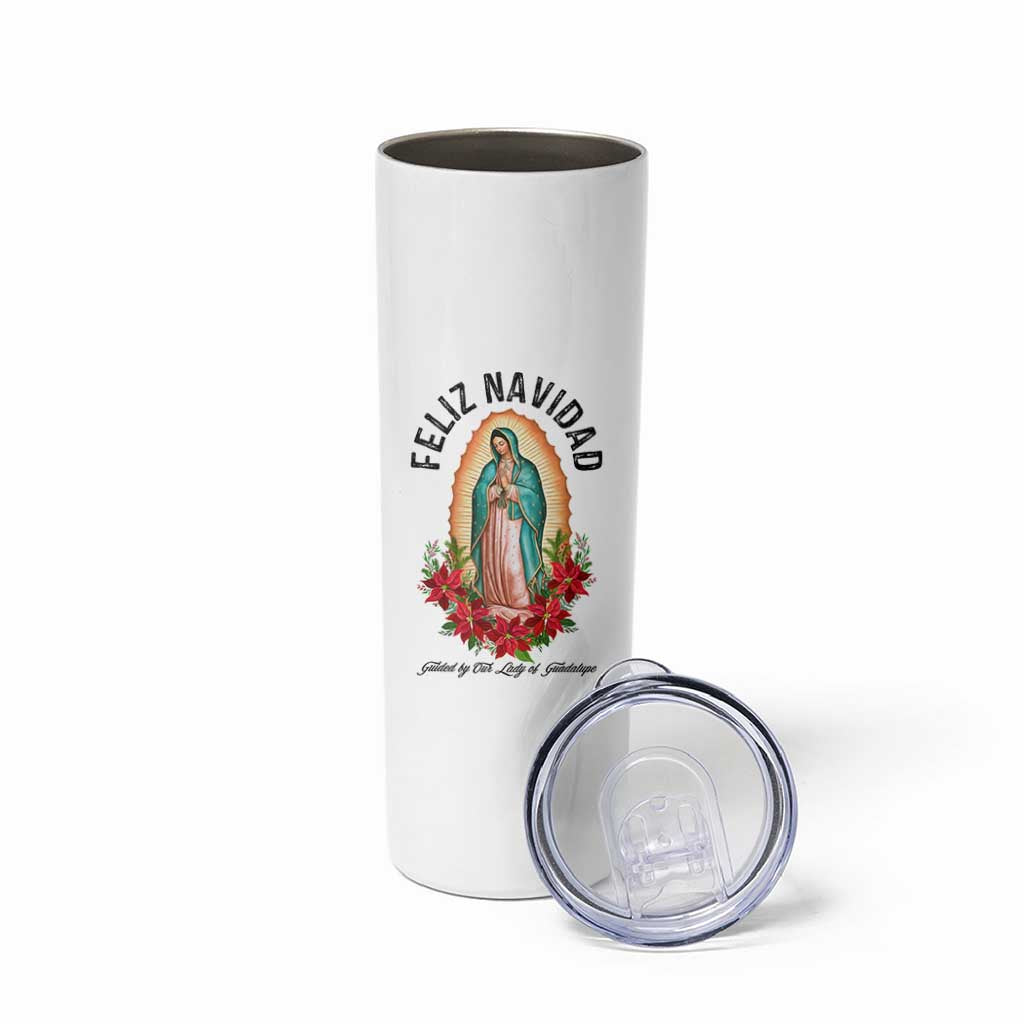 Virgin Mary Feliz Navidad Skinny Tumbler Our Lady Virgen De Guadalupe - Wonder Print Shop