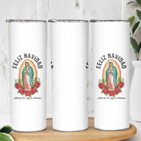 Virgin Mary Feliz Navidad Skinny Tumbler Our Lady Virgen De Guadalupe - Wonder Print Shop