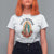 Virgin Mary Feliz Navidad T Shirt For Women Our Lady Virgen De Guadalupe - Wonder Print Shop