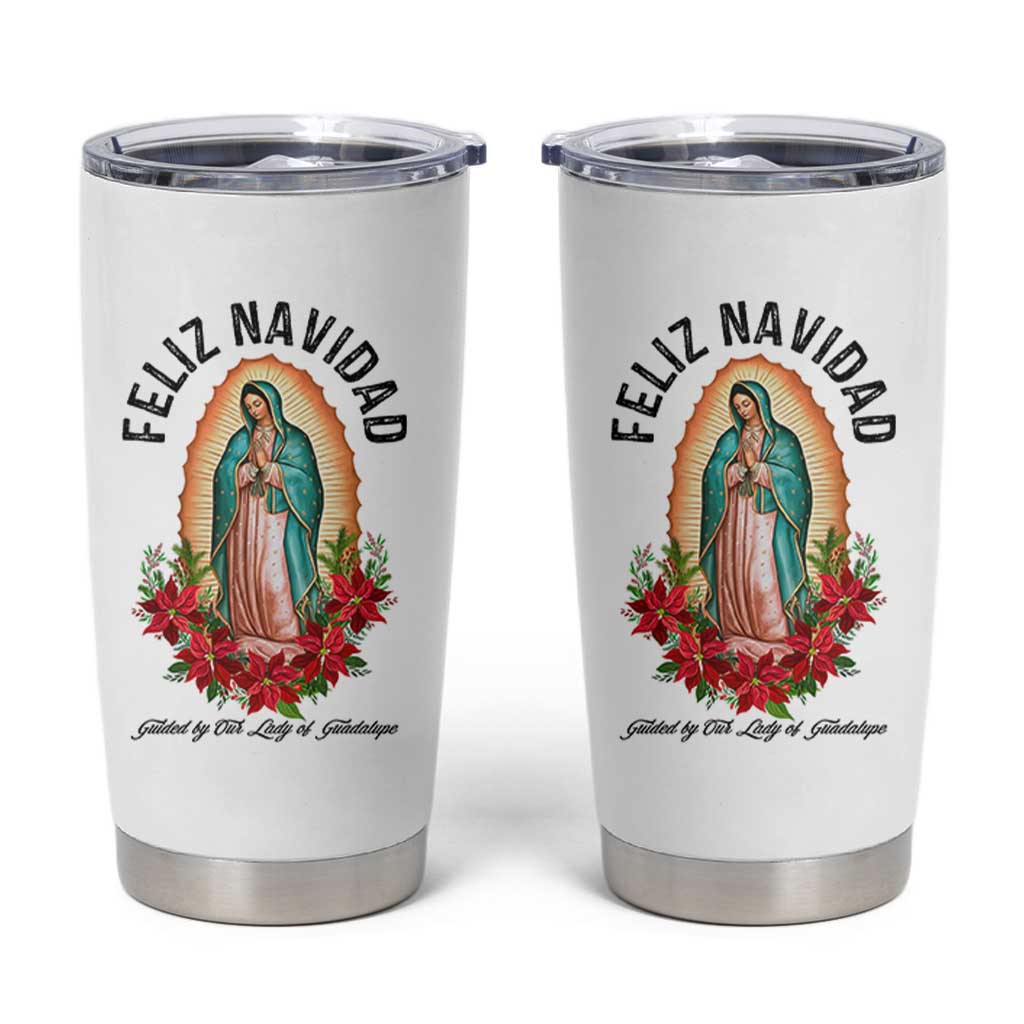 Virgin Mary Feliz Navidad Tumbler Cup Our Lady Virgen De Guadalupe - Wonder Print Shop