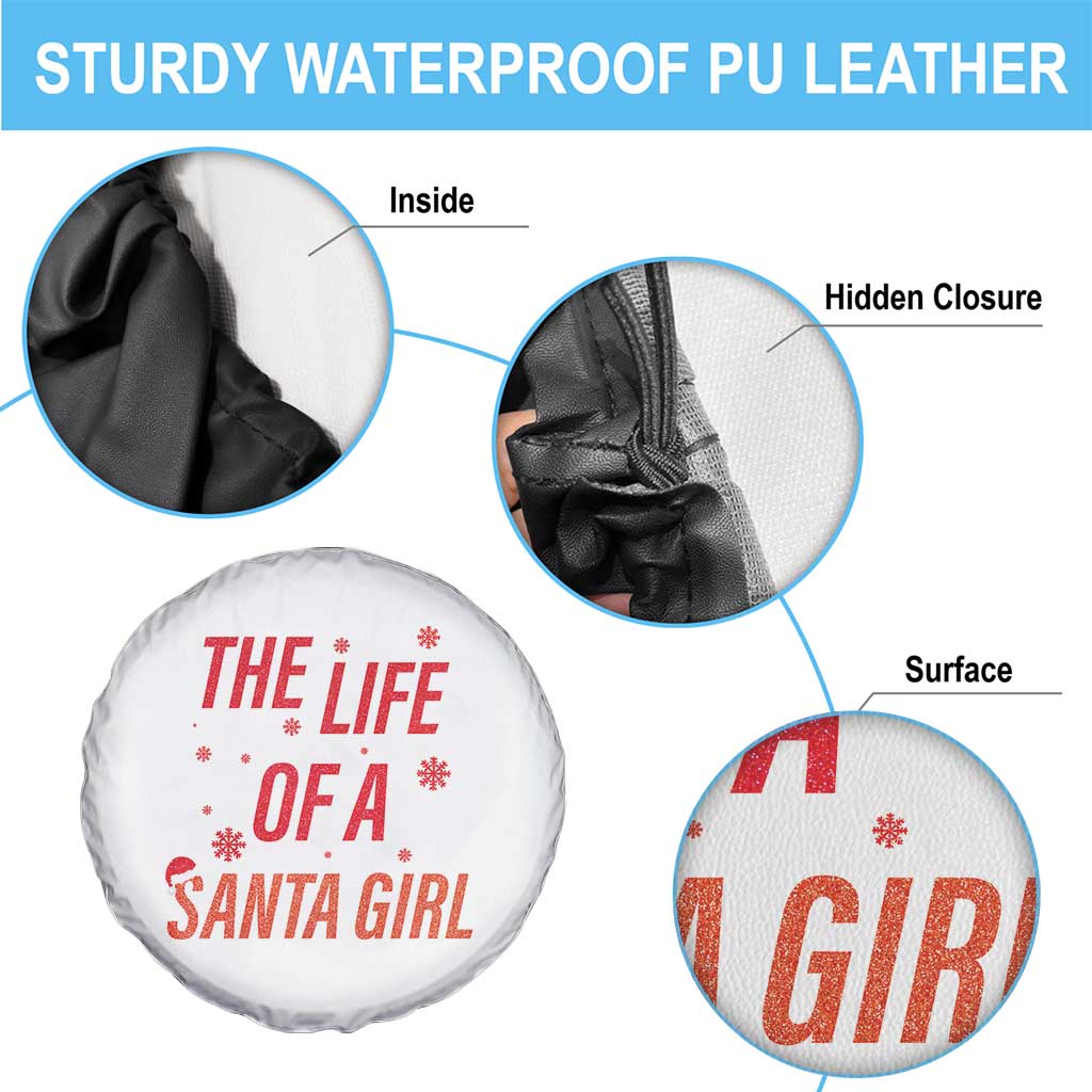The Life Of A Santa Girl Spare Tire Cover Funny Christmas - Wonder Print Shop