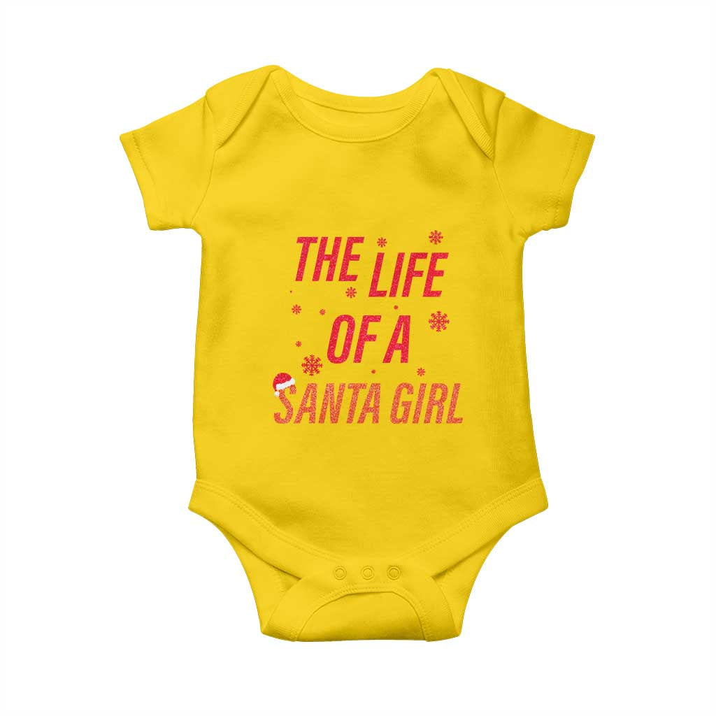 The Life Of A Santa Girl Baby Onesie Funny Christmas - Wonder Print Shop