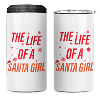 The Life Of A Santa Girl 4 in 1 Can Cooler Tumbler Funny Christmas - Wonder Print Shop