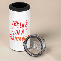 The Life Of A Santa Girl 4 in 1 Can Cooler Tumbler Funny Christmas - Wonder Print Shop