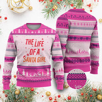 The Life Of A Santa Girl Ugly Christmas Sweater Funny Xmas - Wonder Print Shop