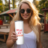 The Life Of A Santa Girl Skinny Tumbler Funny Christmas - Wonder Print Shop