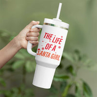 The Life Of A Santa Girl Tumbler With Handle Funny Christmas - Wonder Print Shop