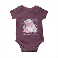 Pink Santa Christmas Baby Onesie Bubble Gum Peace Sign - Wonder Print Shop