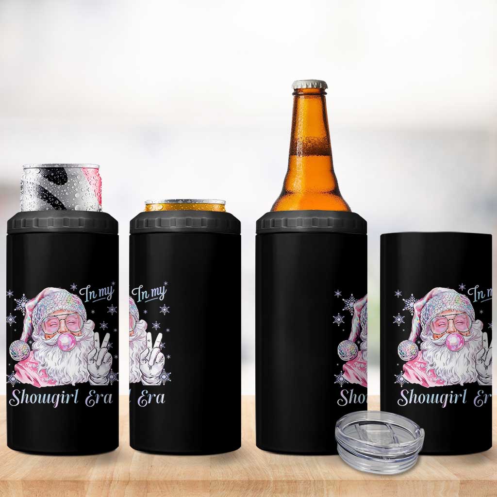 Pink Santa Christmas 4 in 1 Can Cooler Tumbler Bubble Gum Peace Sign - Wonder Print Shop