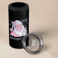 Pink Santa Christmas 4 in 1 Can Cooler Tumbler Bubble Gum Peace Sign - Wonder Print Shop