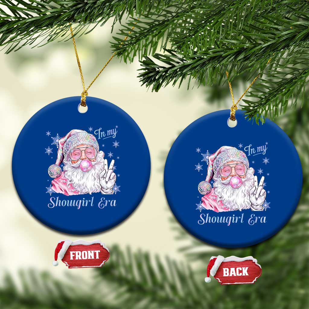 Pink Santa Christmas Ceramic Ornament Bubble Gum Peace Sign - Wonder Print Shop