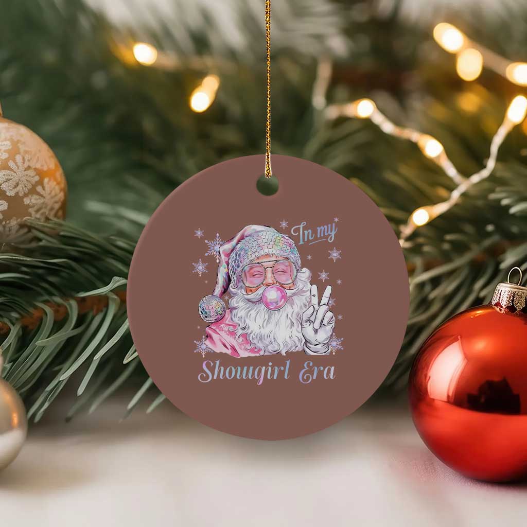 Pink Santa Christmas Ceramic Ornament Bubble Gum Peace Sign - Wonder Print Shop