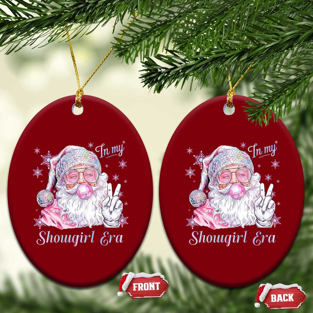 Pink Santa Christmas Ceramic Ornament Bubble Gum Peace Sign - Wonder Print Shop
