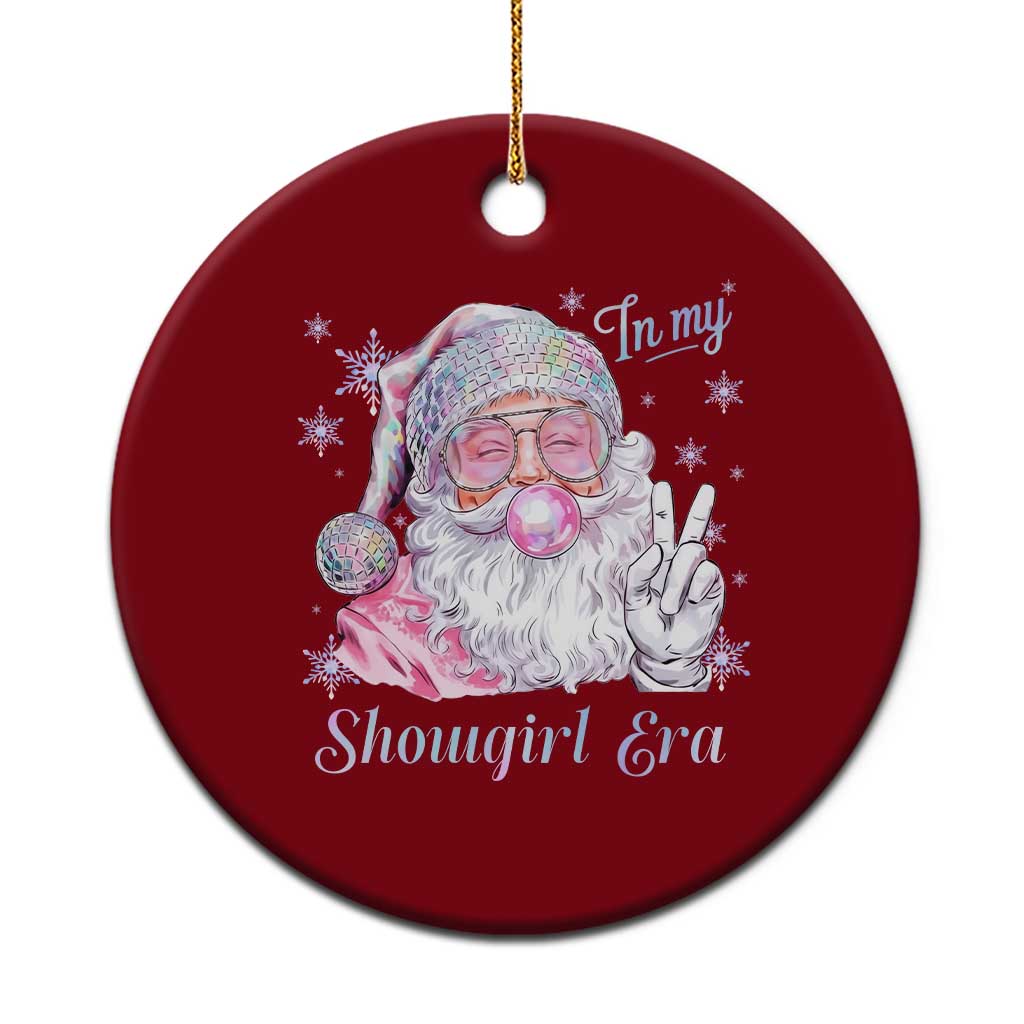 Pink Santa Christmas Ceramic Ornament Bubble Gum Peace Sign - Wonder Print Shop