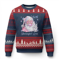 Pink Santa Xmas Ugly Christmas Sweater Bubble Gum Peace Sign - Wonder Print Shop