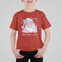 Pink Santa Christmas T Shirt For Kid Bubble Gum Peace Sign - Wonder Print Shop