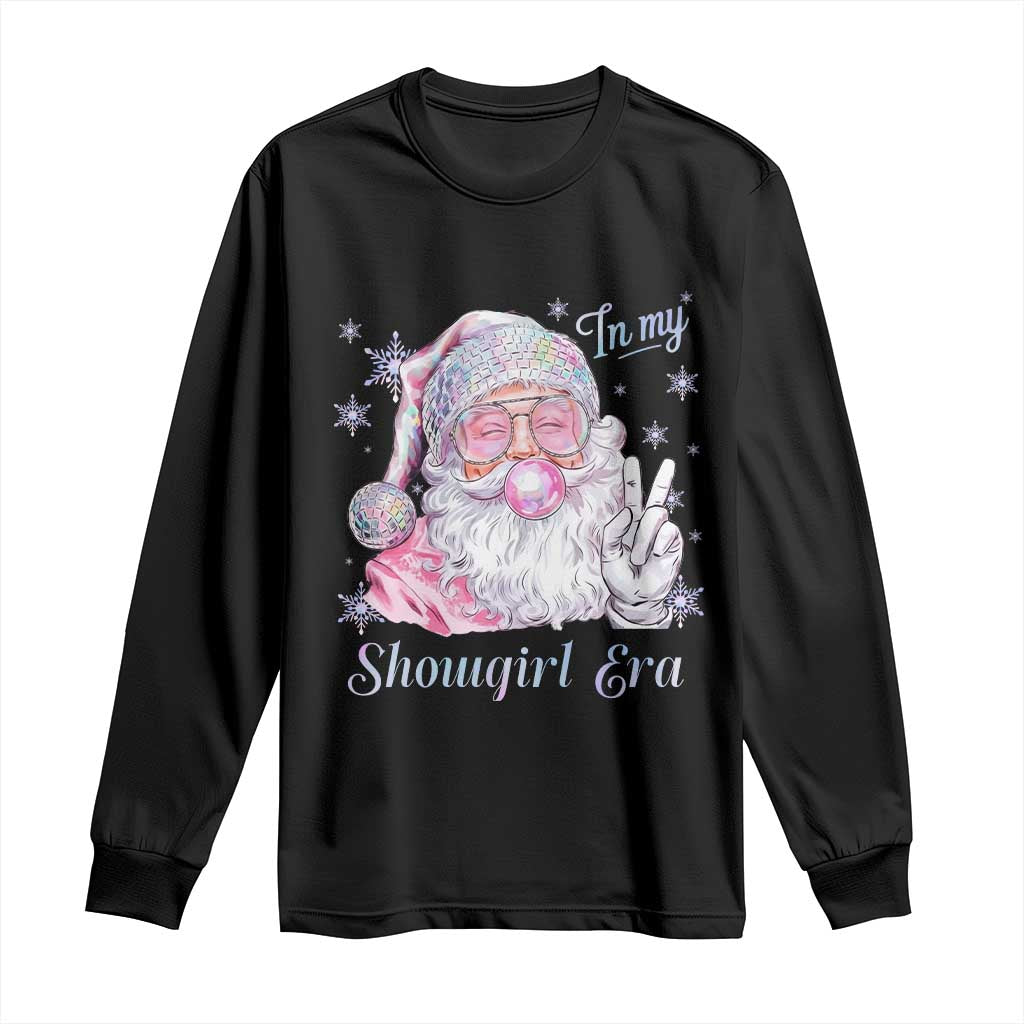 Pink Santa Christmas Long Sleeve Shirt Bubble Gum Peace Sign - Wonder Print Shop