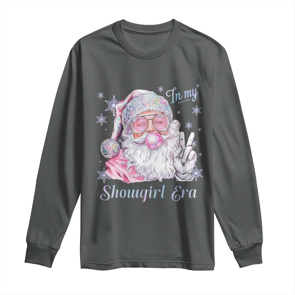 Pink Santa Christmas Long Sleeve Shirt Bubble Gum Peace Sign - Wonder Print Shop