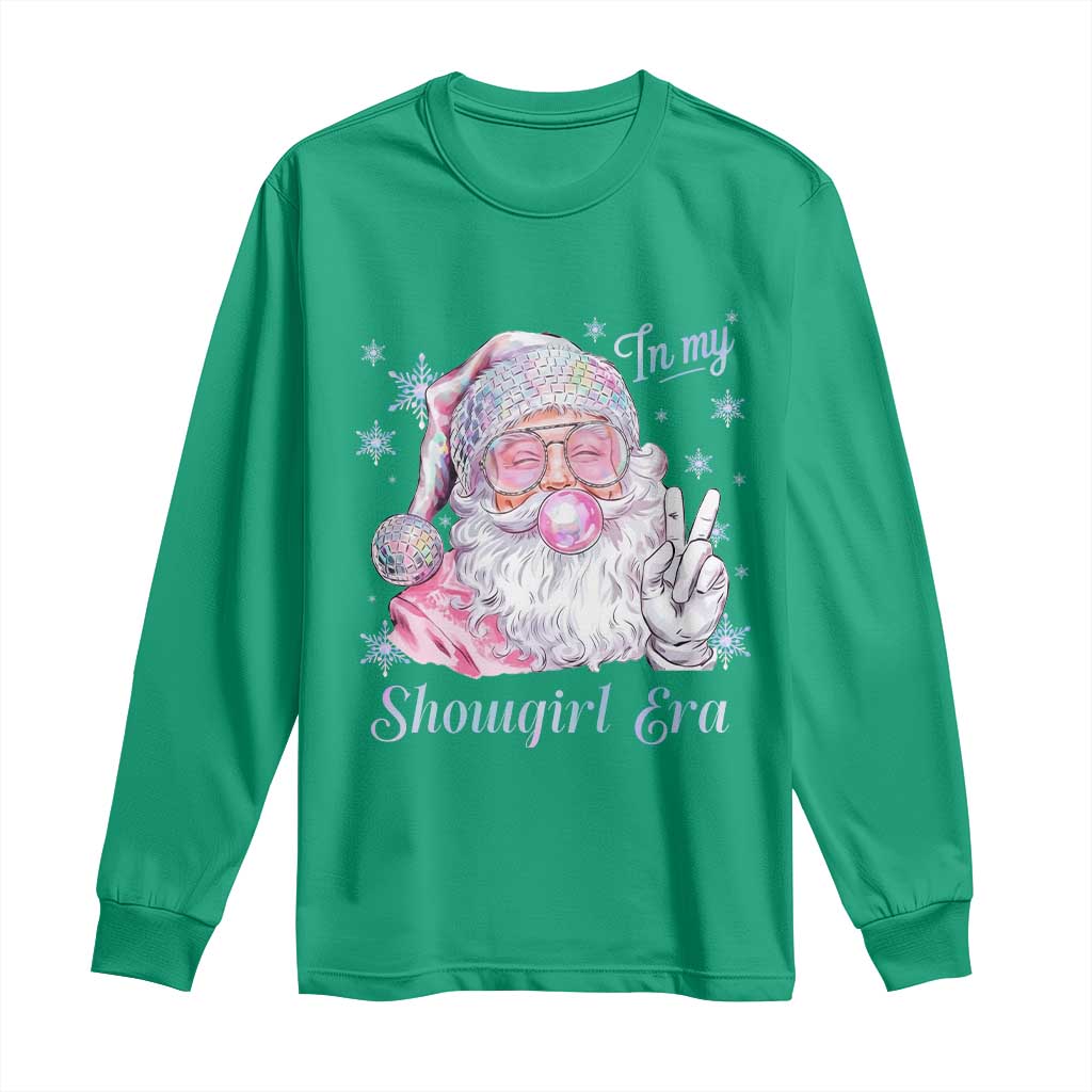 Pink Santa Christmas Long Sleeve Shirt Bubble Gum Peace Sign - Wonder Print Shop