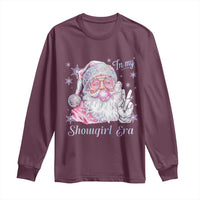 Pink Santa Christmas Long Sleeve Shirt Bubble Gum Peace Sign - Wonder Print Shop