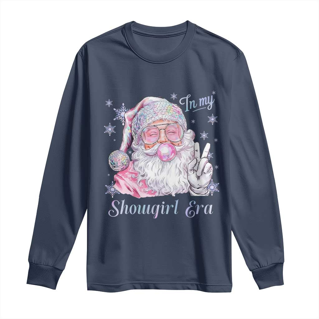Pink Santa Christmas Long Sleeve Shirt Bubble Gum Peace Sign - Wonder Print Shop