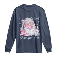 Pink Santa Christmas Long Sleeve Shirt Bubble Gum Peace Sign - Wonder Print Shop