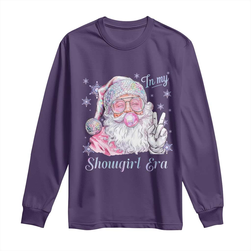 Pink Santa Christmas Long Sleeve Shirt Bubble Gum Peace Sign - Wonder Print Shop