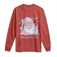 Pink Santa Christmas Long Sleeve Shirt Bubble Gum Peace Sign - Wonder Print Shop