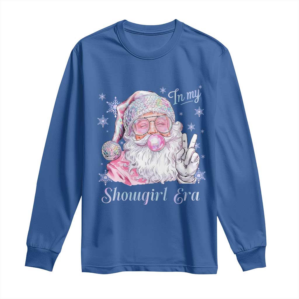 Pink Santa Christmas Long Sleeve Shirt Bubble Gum Peace Sign - Wonder Print Shop