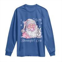 Pink Santa Christmas Long Sleeve Shirt Bubble Gum Peace Sign - Wonder Print Shop