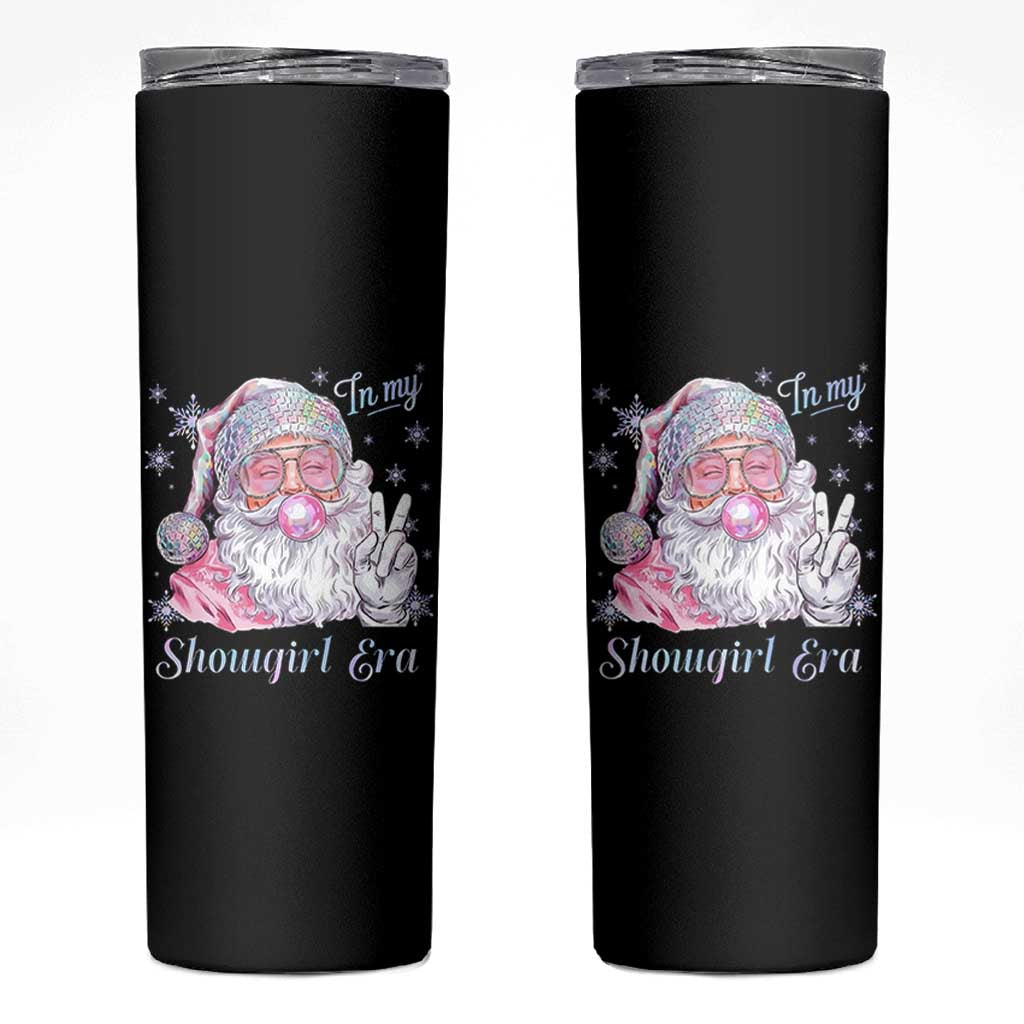 Pink Santa Christmas Skinny Tumbler Bubble Gum Peace Sign - Wonder Print Shop