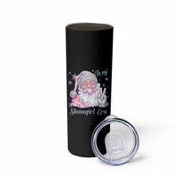 Pink Santa Christmas Skinny Tumbler Bubble Gum Peace Sign - Wonder Print Shop