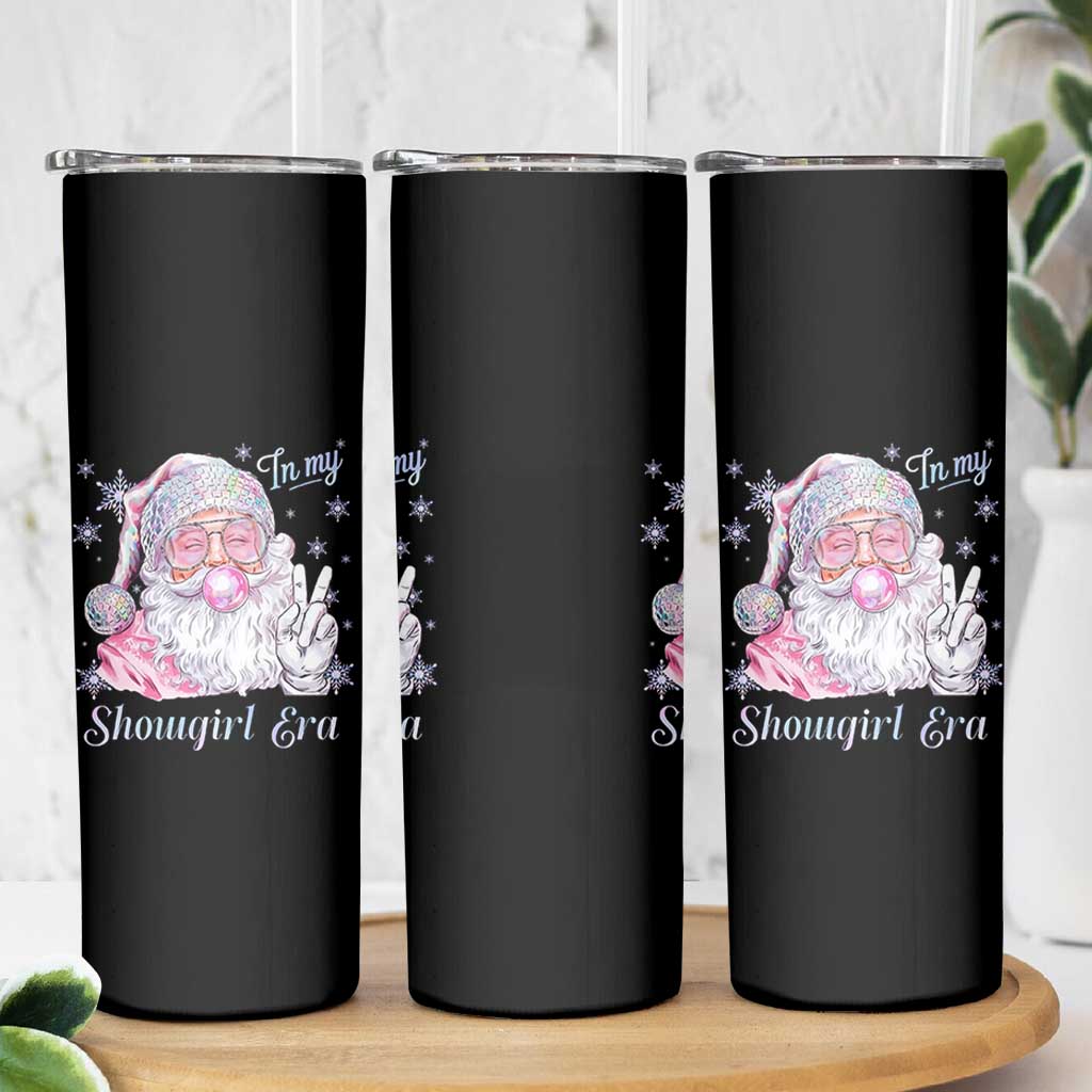Pink Santa Christmas Skinny Tumbler Bubble Gum Peace Sign - Wonder Print Shop