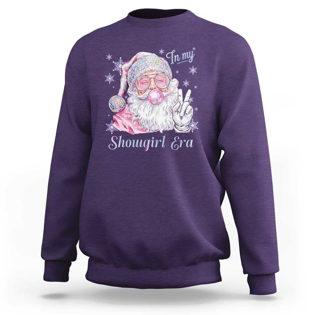 Pink Santa Christmas Sweatshirt Bubble Gum Peace Sign - Wonder Print Shop