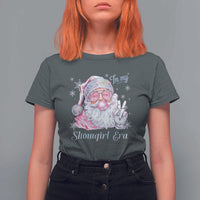 Pink Santa Christmas T Shirt For Women Bubble Gum Peace Sign - Wonder Print Shop