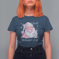 Pink Santa Christmas T Shirt For Women Bubble Gum Peace Sign - Wonder Print Shop