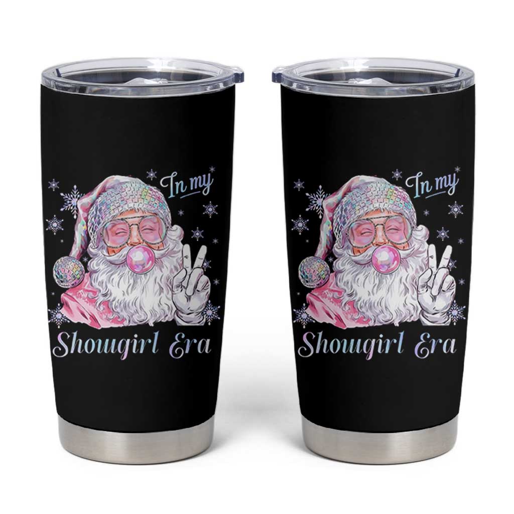 Pink Santa Christmas Tumbler Cup Bubble Gum Peace Sign - Wonder Print Shop