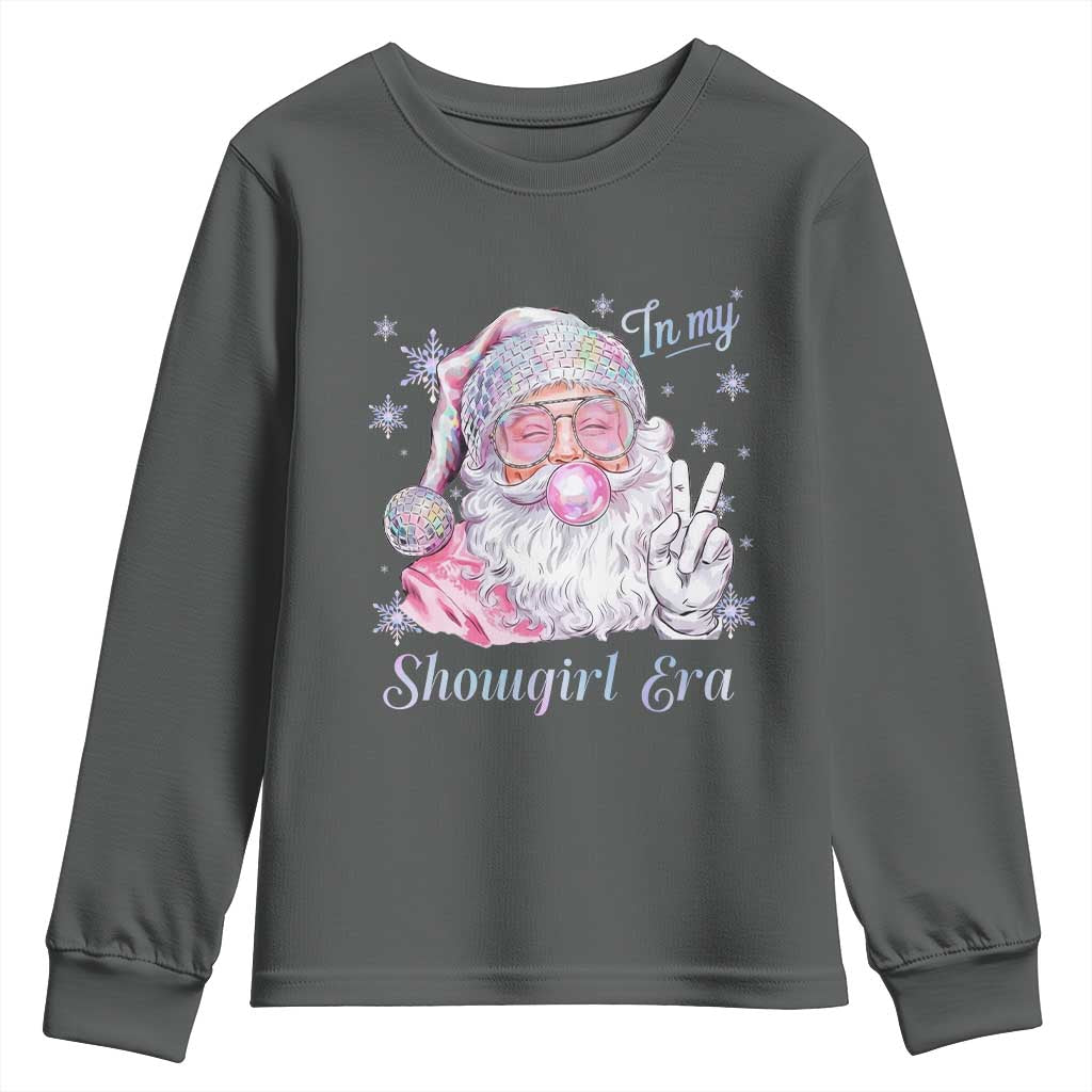 Pink Santa Christmas Youth Sweatshirt Bubble Gum Peace Sign - Wonder Print Shop