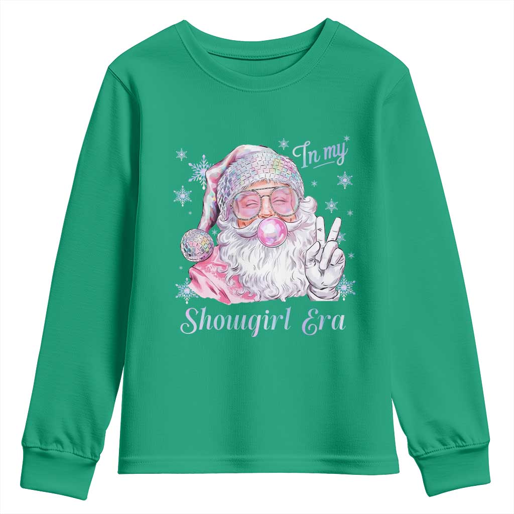 Pink Santa Christmas Youth Sweatshirt Bubble Gum Peace Sign - Wonder Print Shop