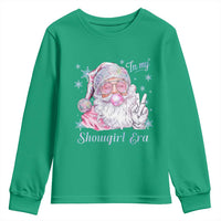 Pink Santa Christmas Youth Sweatshirt Bubble Gum Peace Sign - Wonder Print Shop